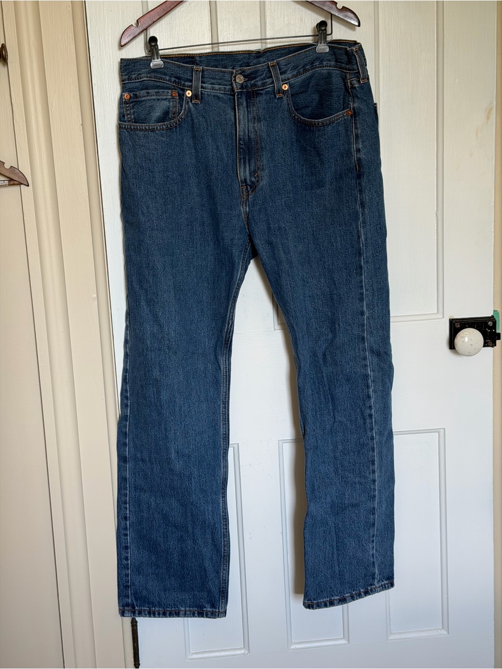 Levi's Men's Straight-Leg Jeans in Dark Blue Denim